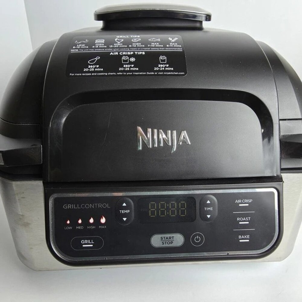 Ninja Foodi AG300 5-in-1 Indoor Grill & Air Fryer Black Stainless Steel - Picture 4 of 4